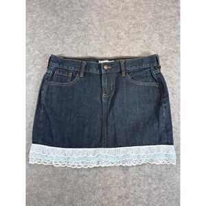 Vintage Blink Restyled Mini Skirt Womens 31 Lace Trim Coquette Femme Grunge Y2K